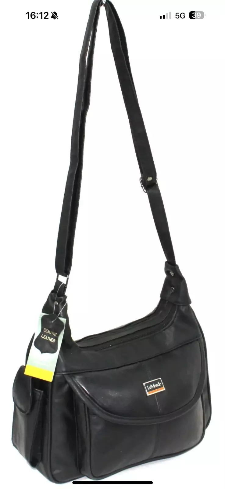 WOMEN'S GENUINE LEATHER SHOULDER BAG – MULTI-POCKET HANDBAG | LT16 | UK STOCK