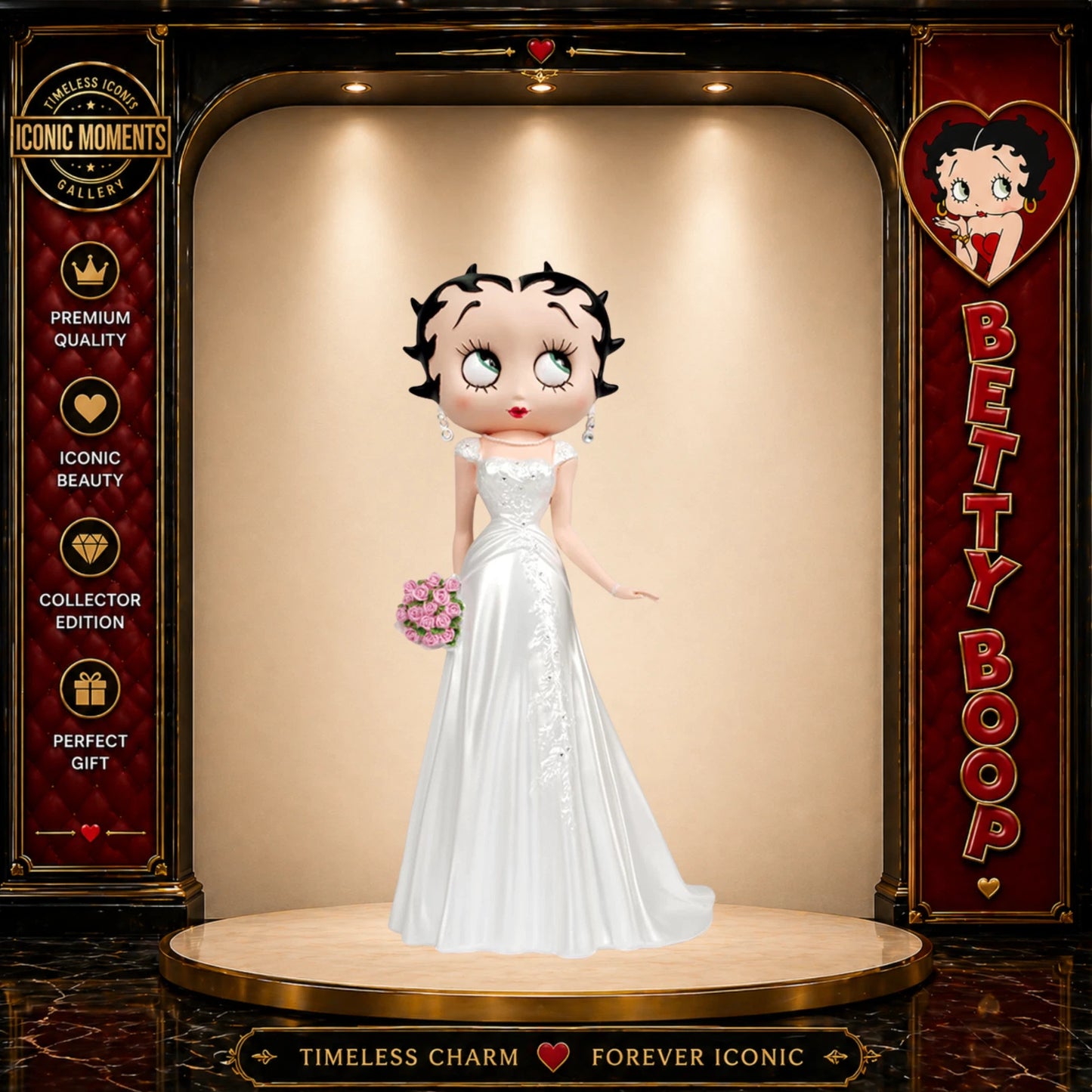 NEW BETTY BOOP WEDDING DAY FIGURINE ORNAMENT VINTAGE COLLECTIBLE GIFT 31.5CM UK STOCK
