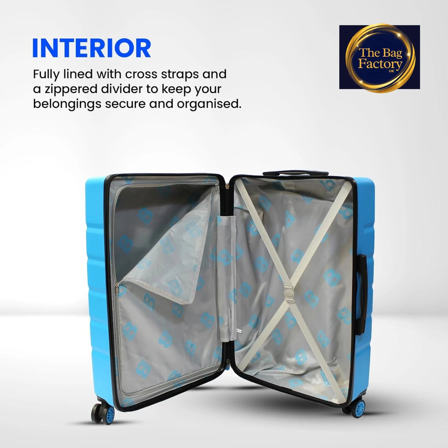 CABIN LARGE LIGHTWEIGHT ABS HARD SHELL SUITCASE 4 WHEEL SPIN TRAVEL LUGGAGE BAG UK STOCK