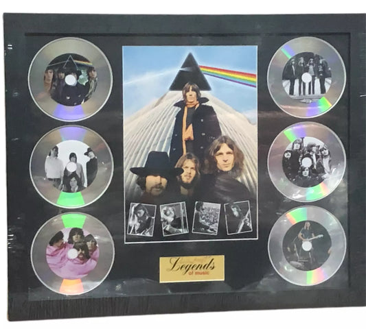PINK FLOYD MEMORABILIA FRAMED PICTURE PRESENTATION DISCSET LEGENDS OF MUSIC UK STOCK