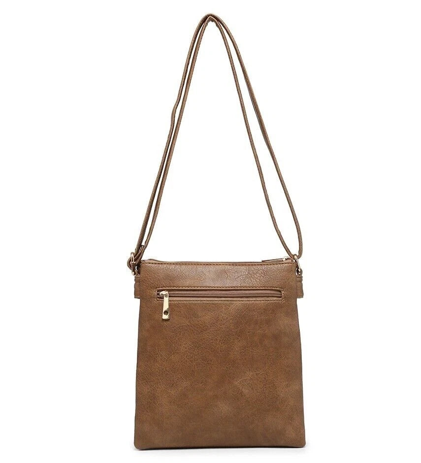 BOUTIQUE VEGAN LEATHER CROSSBODY BAG WOMEN'S TASSELS SHOULDER HANDBAG UK STOCK