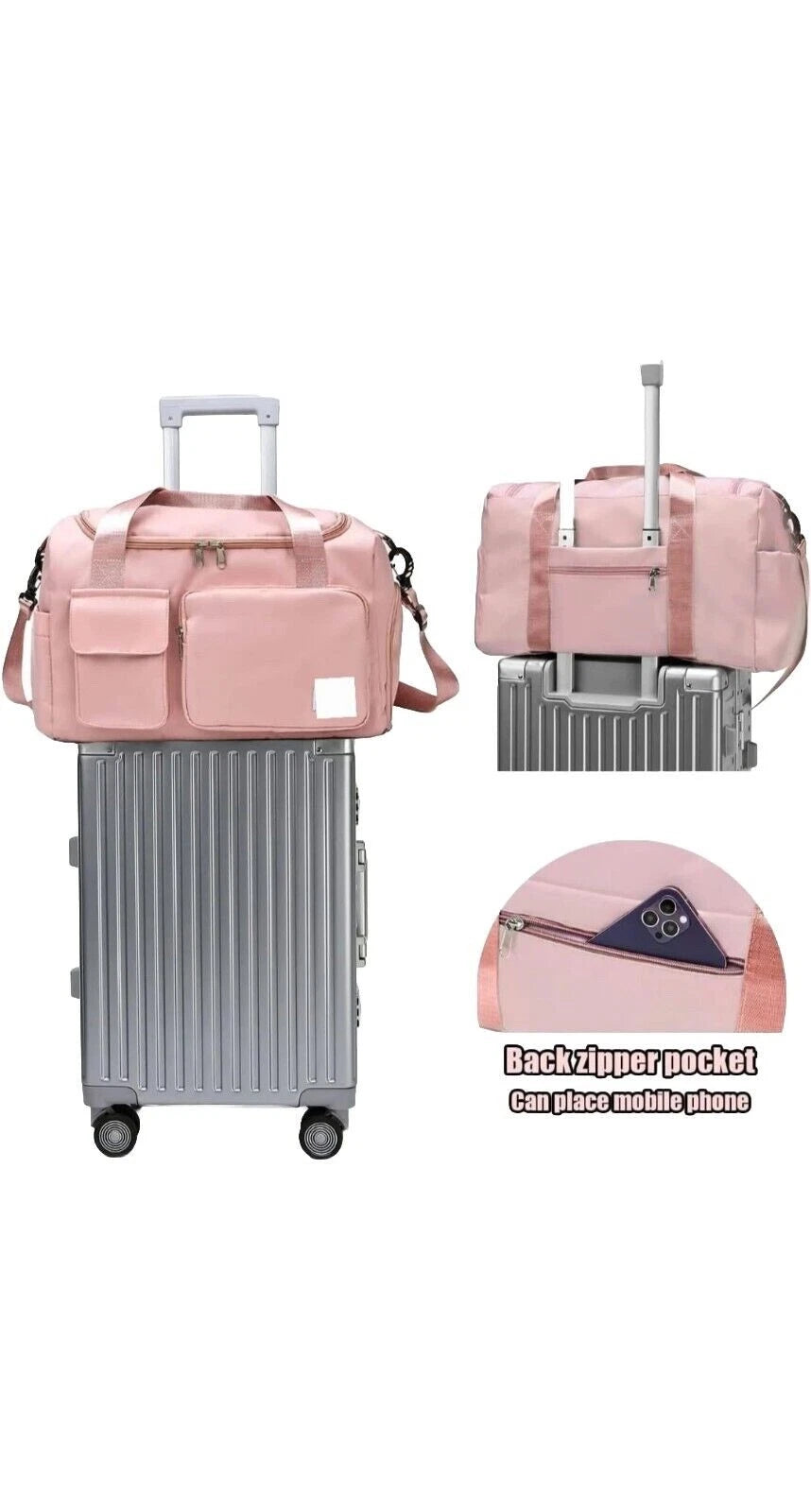 WEEKEND OVERNIGHT GYM HOLDALL UNDER-SEAT CABIN TRAVEL LUGGAGE BAG 45X20X31CM UK STOCK