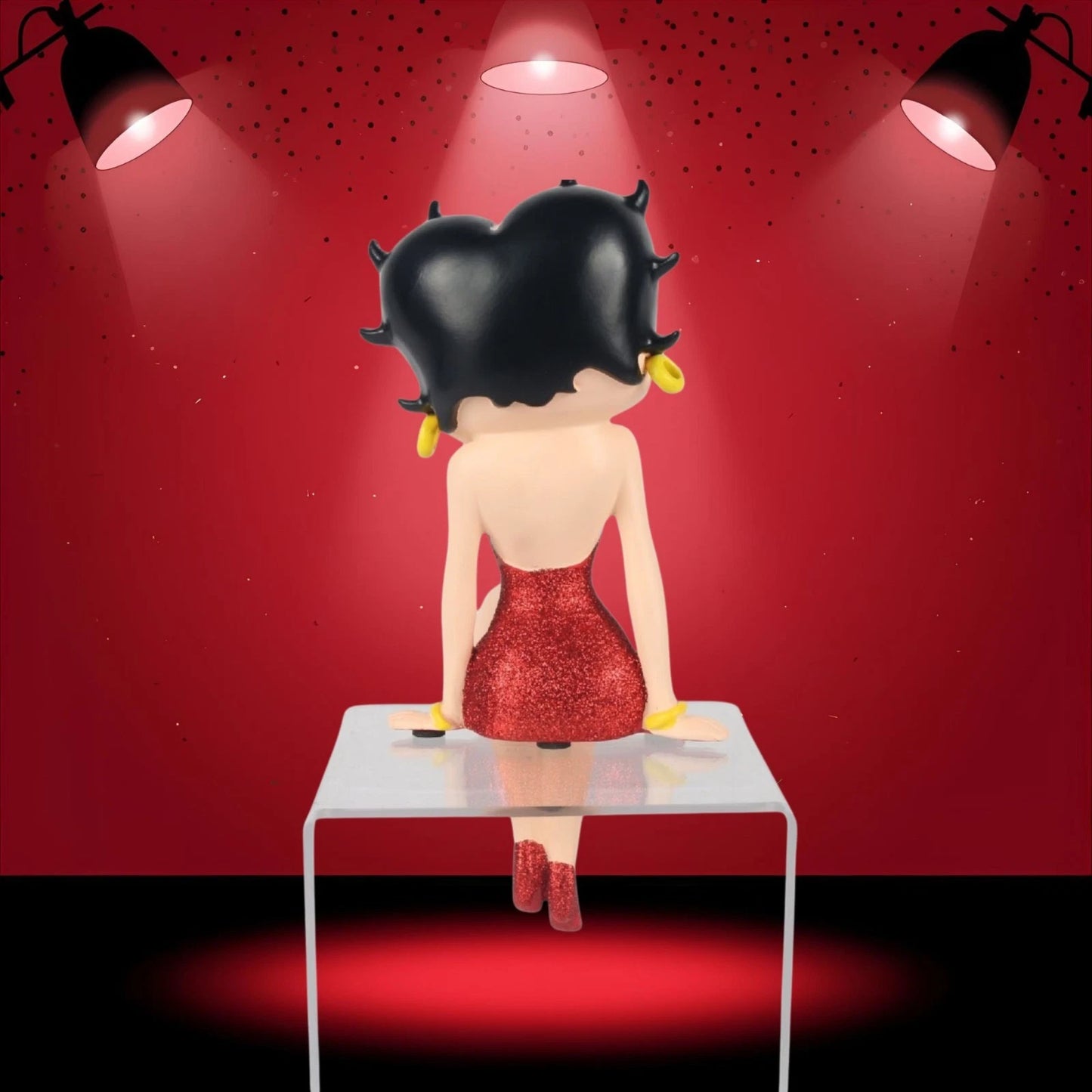 NEW BETTY BOOP SHELF SITTER RED DRESS FIGURINE VINTAGE ORNAMENT GIFT COLLECTIBLE