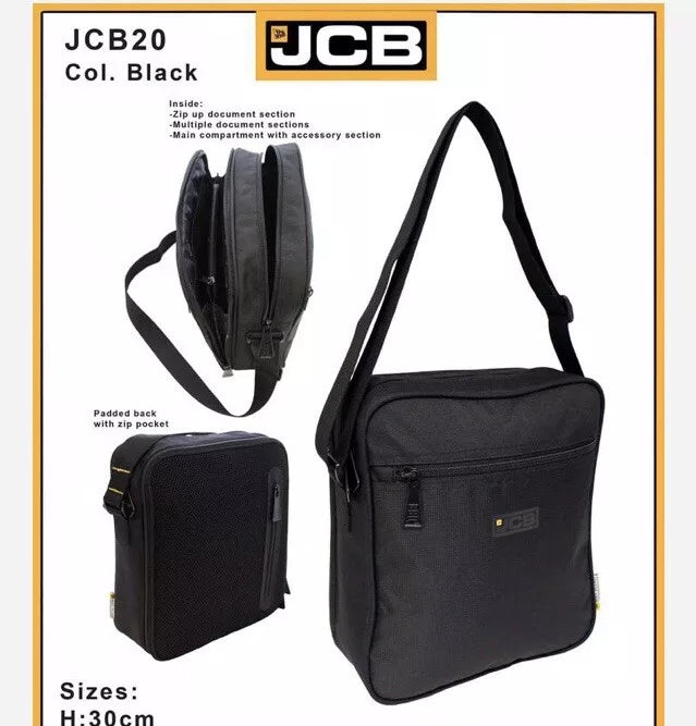 Women's Unisex Genuine JCB Bag Waterproof CrossBody Shoulder Utility Travel Work THE BAG FACTORY UK Stock