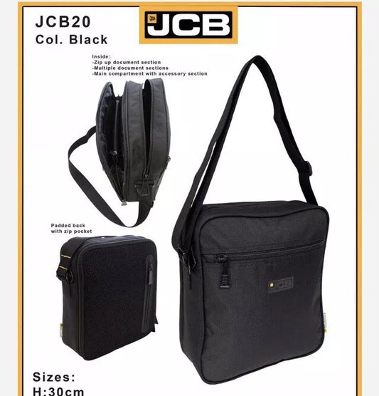 Women's Unisex Genuine JCB Bag Waterproof CrossBody Shoulder Utility Travel Work THE BAG FACTORY UK Stock