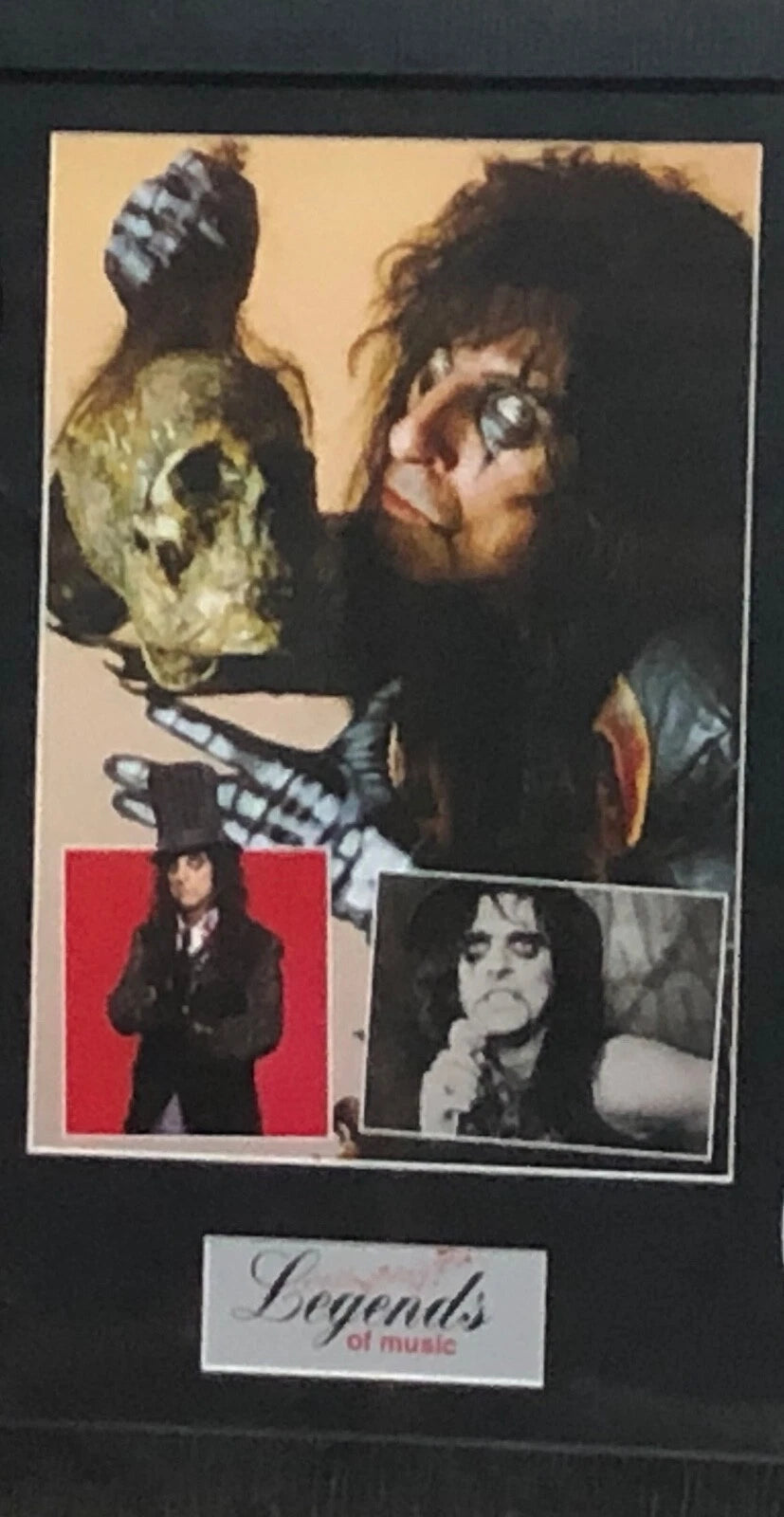 ALICE COOPER MEMORABILIA FRAMED PICTURE PRESENTATION DISC SET LEGENDS OF MUSIC UK STOCK