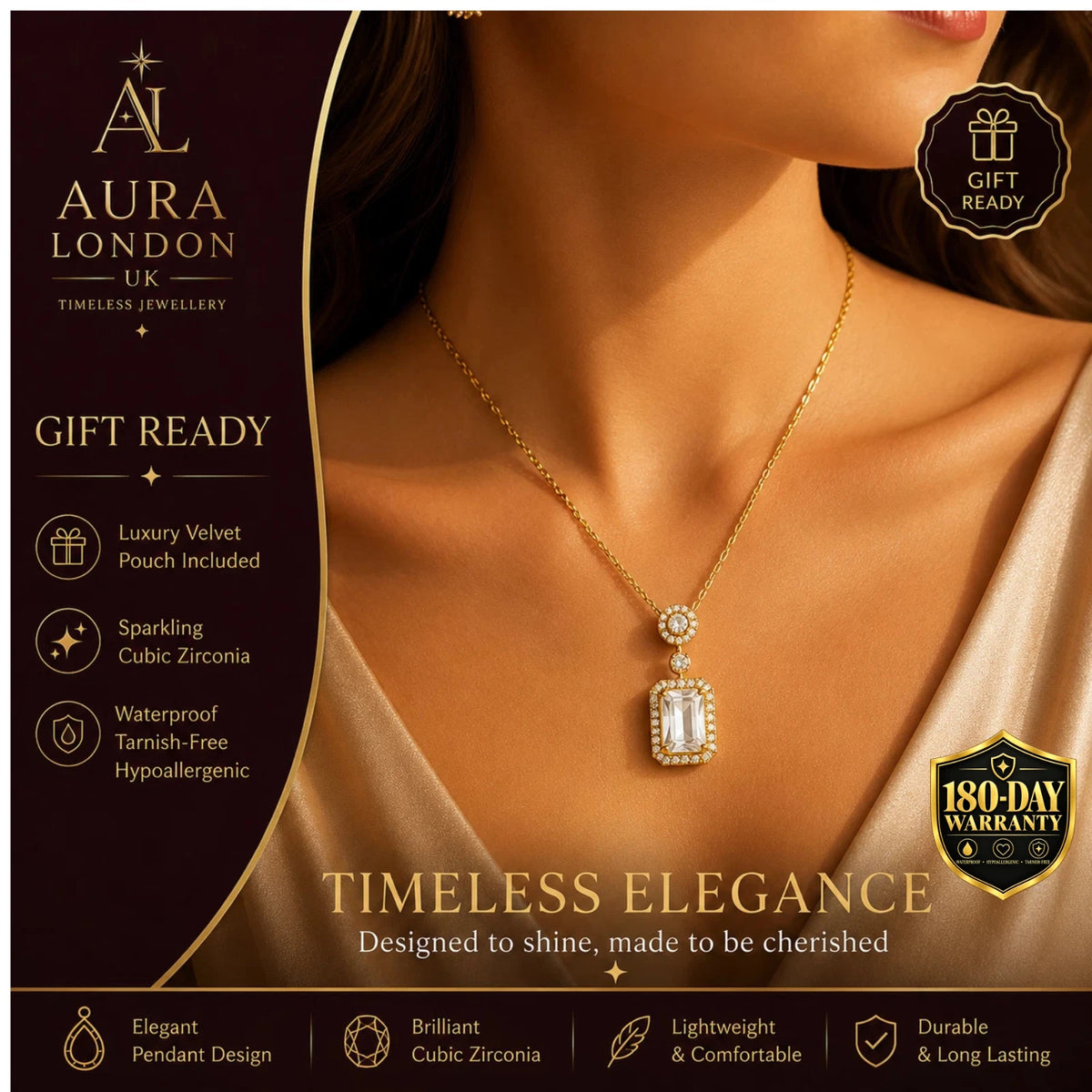 18K GOLD PLATED TARNISH FREE ANCHOR NECKLACE TITANIUM STEEL WATERPROOF LADIES UK