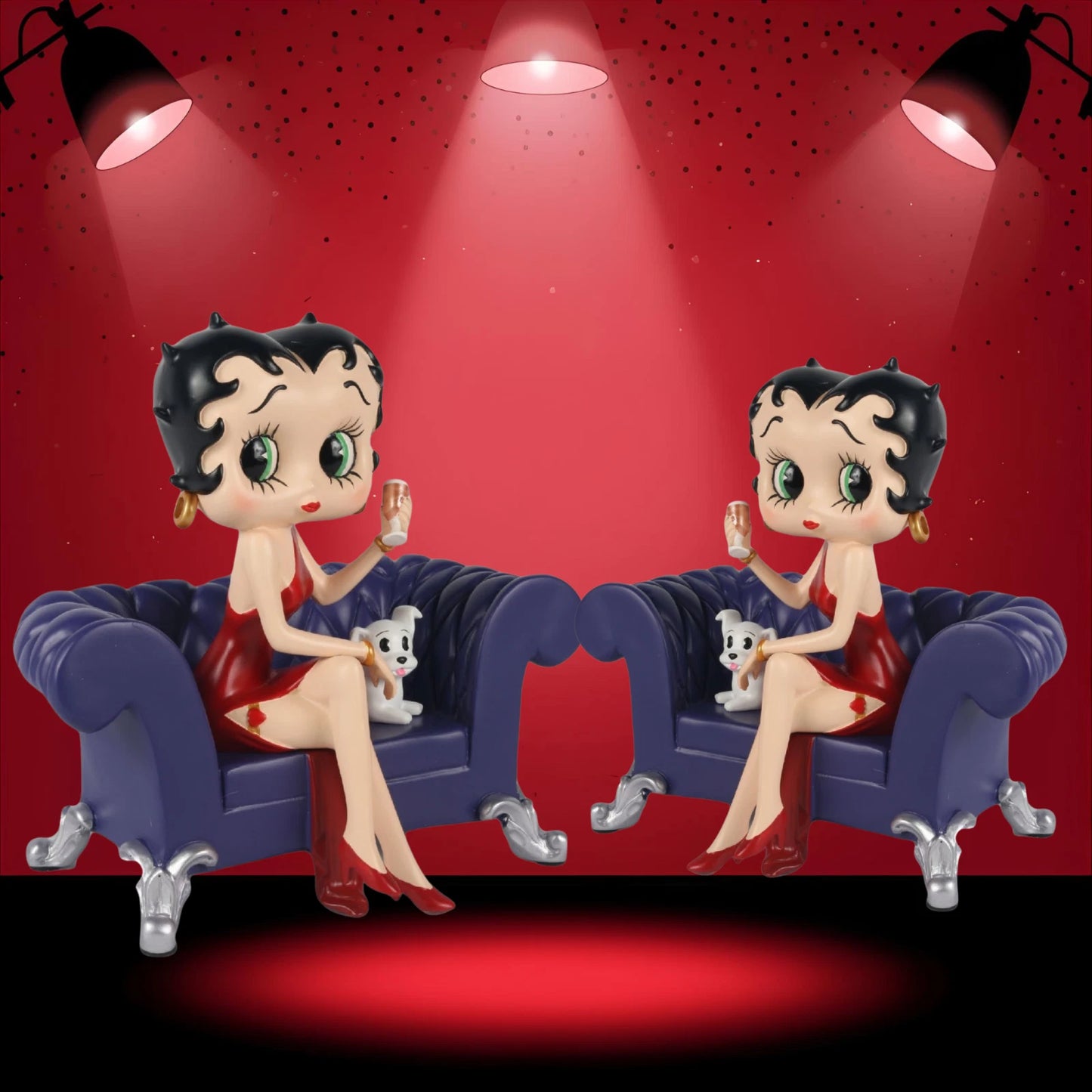 NEW BETTY BOOP ON SETTEE FIGURINE 22CM VINTAGE ORNAMENT COLLECTABLE STATUE GIFT UK STOCK