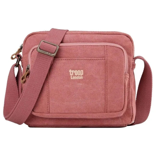 TROOP LONDON TRP0235 CLASSIC CANVAS CROSSBODY SHOULDER BAG