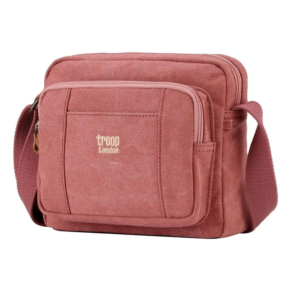 TROOP LONDON TRP0235 CLASSIC CANVAS CROSSBODY SHOULDER BAG