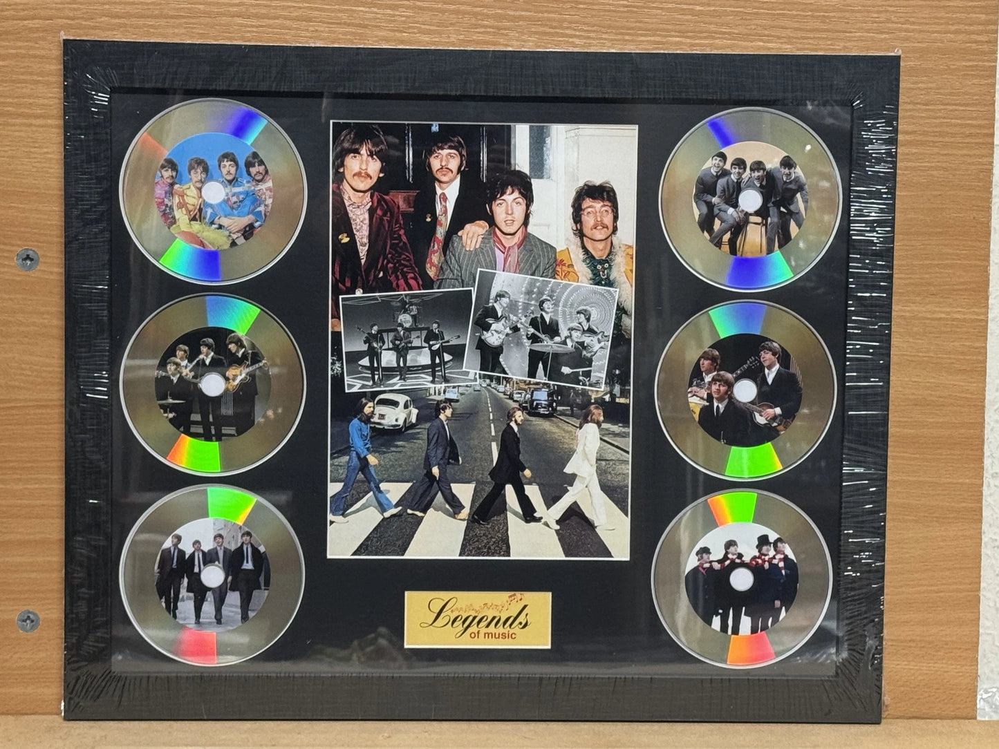 THE BEATLES MEMORABILIA FRAMED PICTURE PRESENTATION DISC SET LEGENDS OF MUSIC UK STOCK