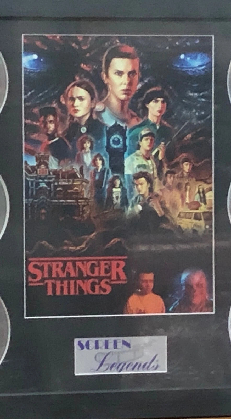 STRANGER THINGS MEMORABILIA FRAMED PICTURE PRESENTATION DISC SET SCREEN LEGEND UK STOCK