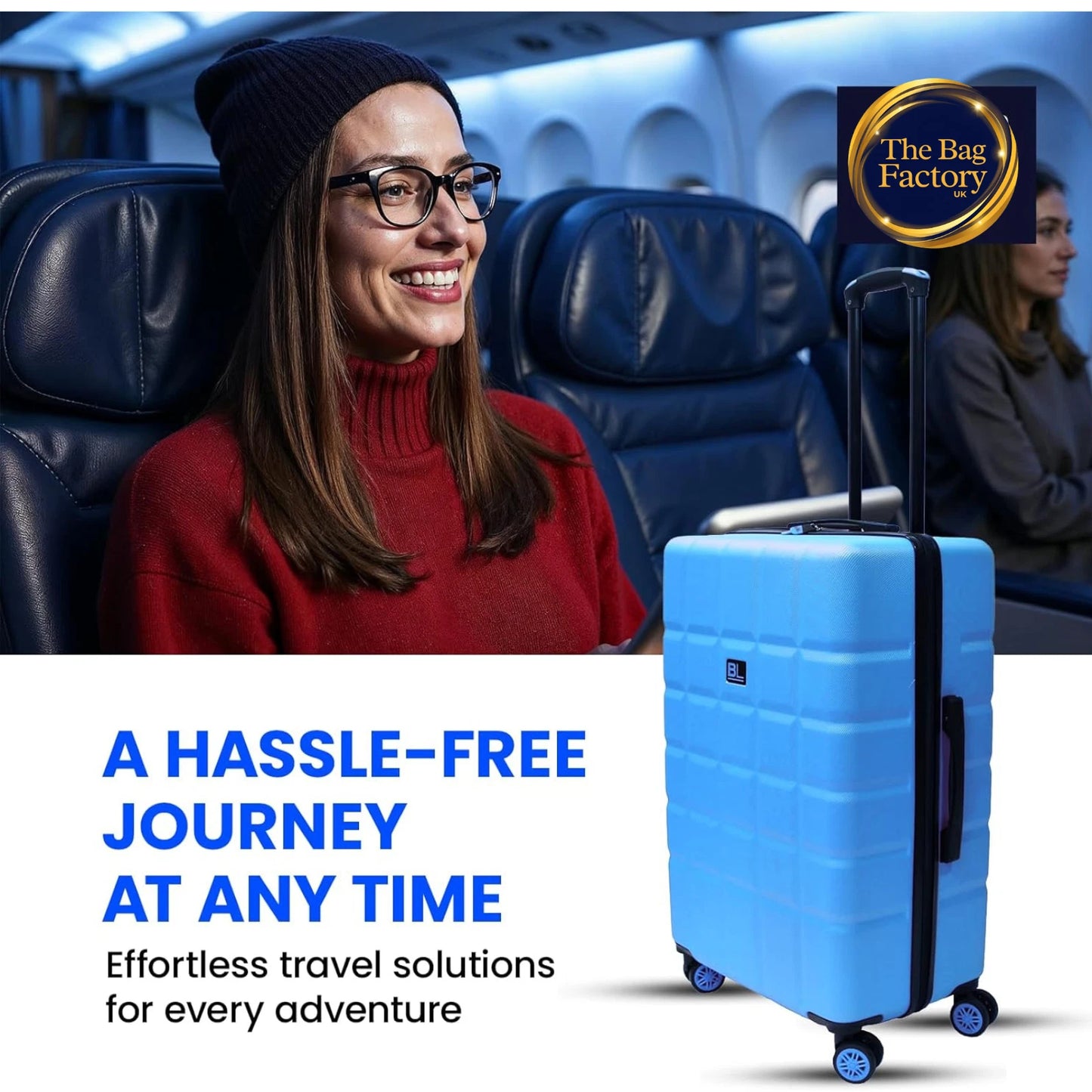 CABIN LARGE LIGHTWEIGHT ABS HARD SHELL SUITCASE 4 WHEEL SPIN TRAVEL LUGGAGE BAG UK STOCK