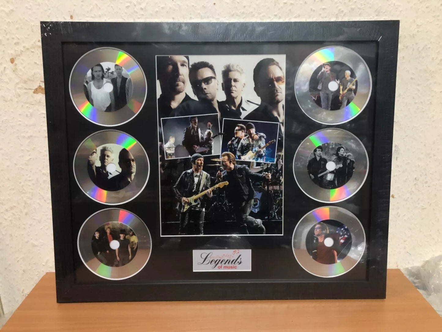 BONO AND THE EDGE MEMORABILIA FRAMED PICTURE PRESENTATION DISCSET LEGENDS MUSIC UK STOCK