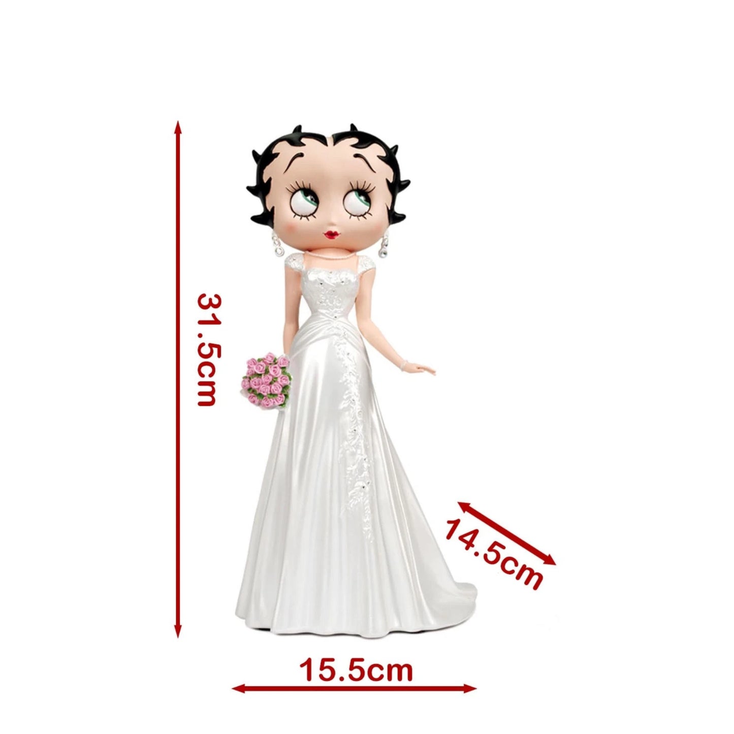 NEW BETTY BOOP WEDDING DAY FIGURINE ORNAMENT VINTAGE COLLECTIBLE GIFT 31.5CM UK STOCK