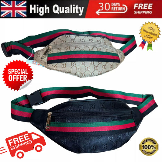 NEW MENS DESIGNER BUM WAIST BAG BOYS SHOULDER HANDBAG POUCH WORK TRAVEL UK STOCK