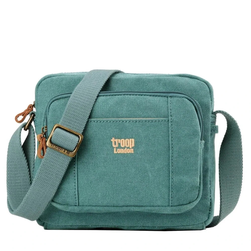 TROOP LONDON TRP0235 CLASSIC CANVAS CROSSBODY SHOULDER BAG