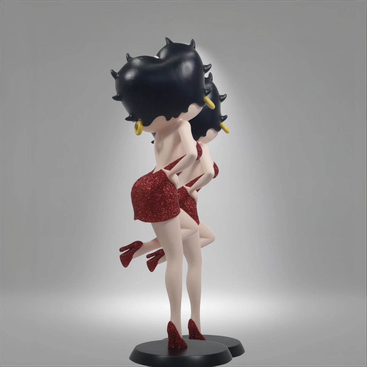 BETTY BOOP RED GLITTER DRESS FIGURINE BLOWING KISSES ORNAMENT GIFT 32CM DECOR UK STOCK