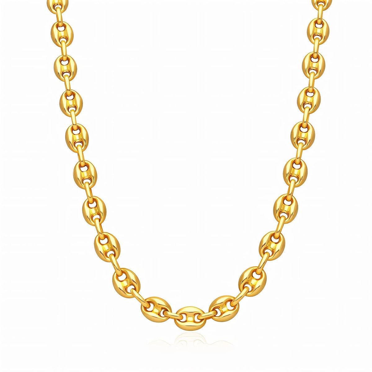 18K GOLD PLATED TITANIUM STEEL LADIES STATEMENT LINK CHAIN NECKLACE WATERPROOF