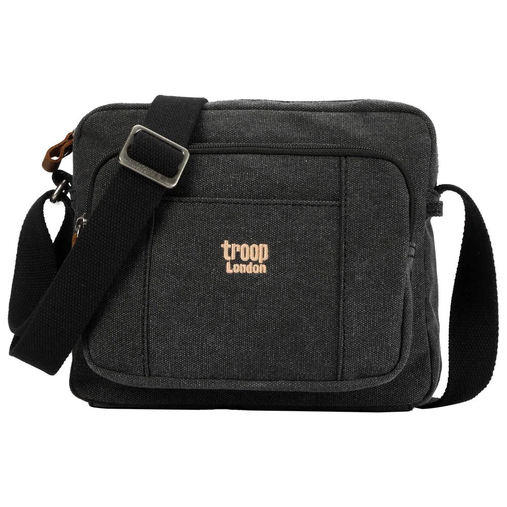 TROOP LONDON TRP0235 CLASSIC CANVAS CROSSBODY SHOULDER BAG