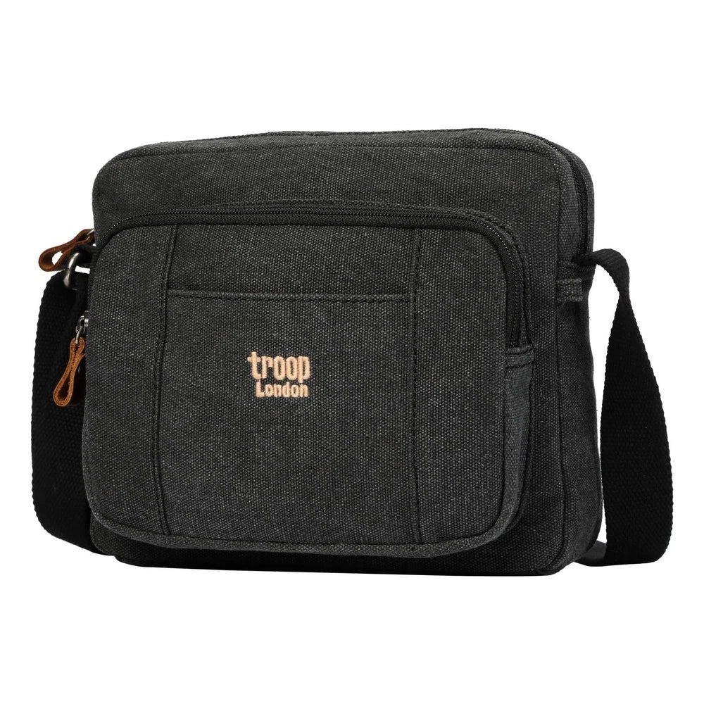 TROOP LONDON TRP0235 CLASSIC CANVAS CROSSBODY SHOULDER BAG