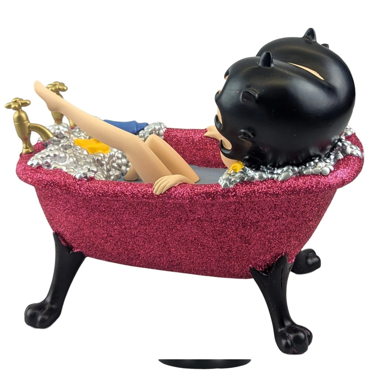 BETTY BOOP IN PURPLE GLITTER BATHTUB 17.5CM FIGURINE ORNAMENT COLLECTABLE DECOR UK STOCK