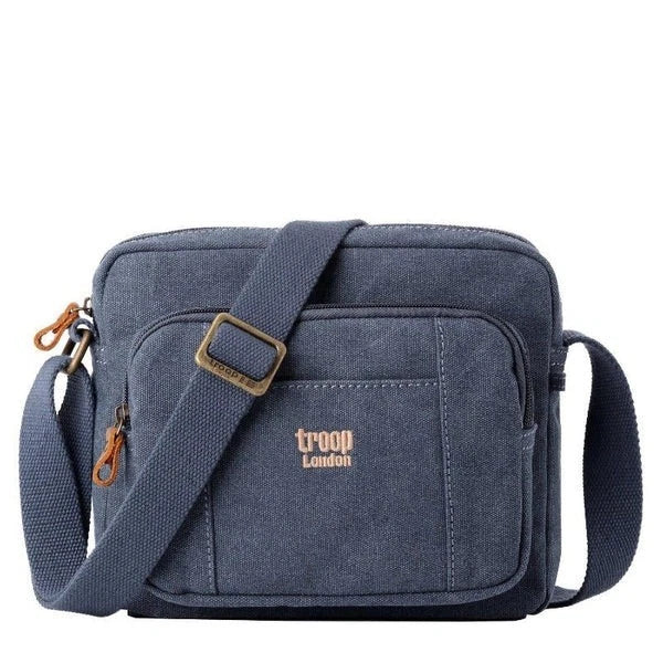 TROOP LONDON TRP0235 CLASSIC CANVAS CROSSBODY SHOULDER BAG