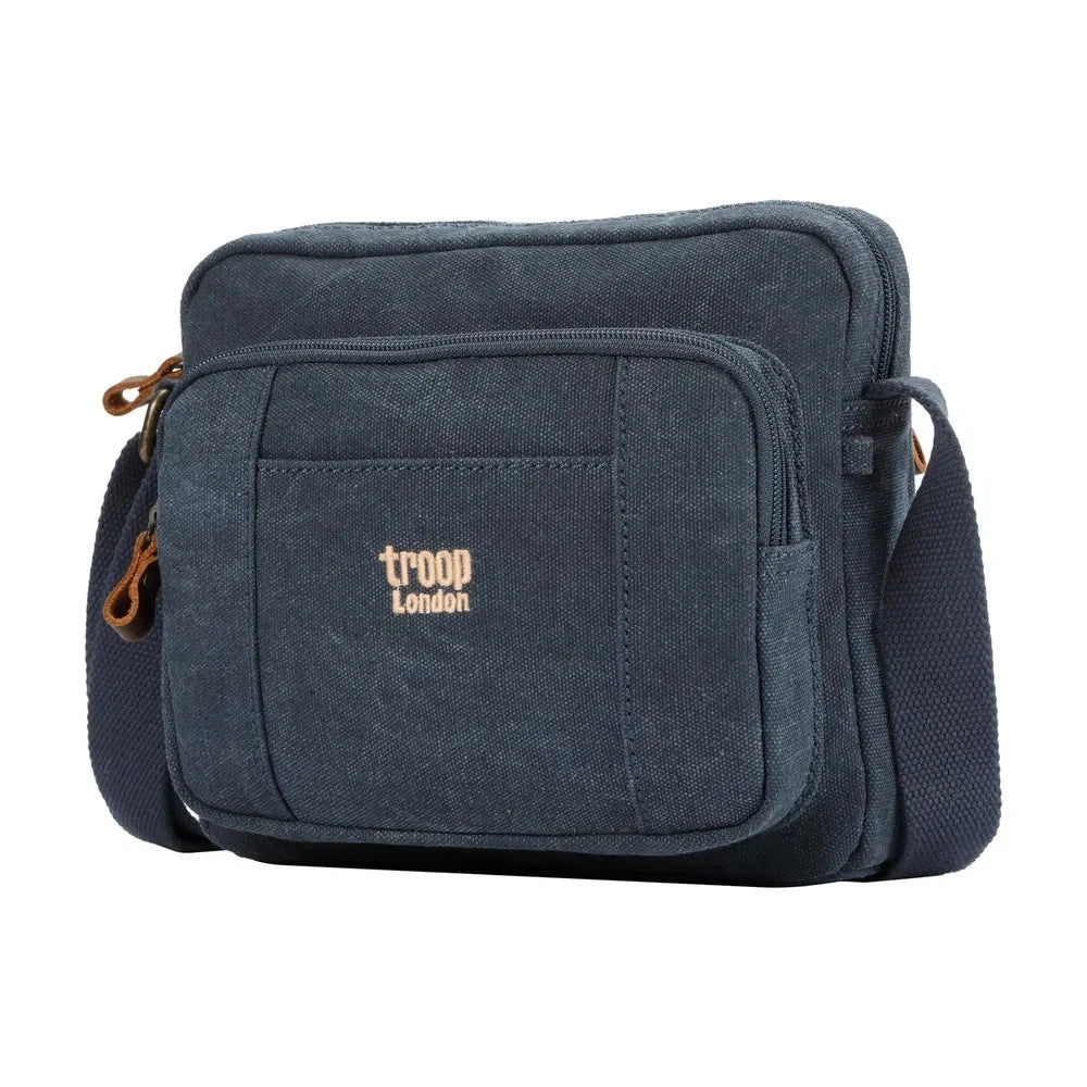TROOP LONDON TRP0235 CLASSIC CANVAS CROSSBODY SHOULDER BAG