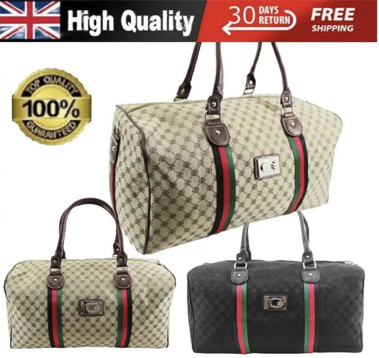 NEW LARGE UNISEX DESIGNER HOLDALL GYM LUGGAGE DUFFEL CABIN TRAVEL CASE BAG UK STOCK