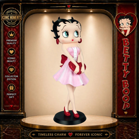 NEW BETTY BOOP HOLDING RED HEART FIGURINE 32CM VINTAGE ORNAMENT GIFT UK STOCK