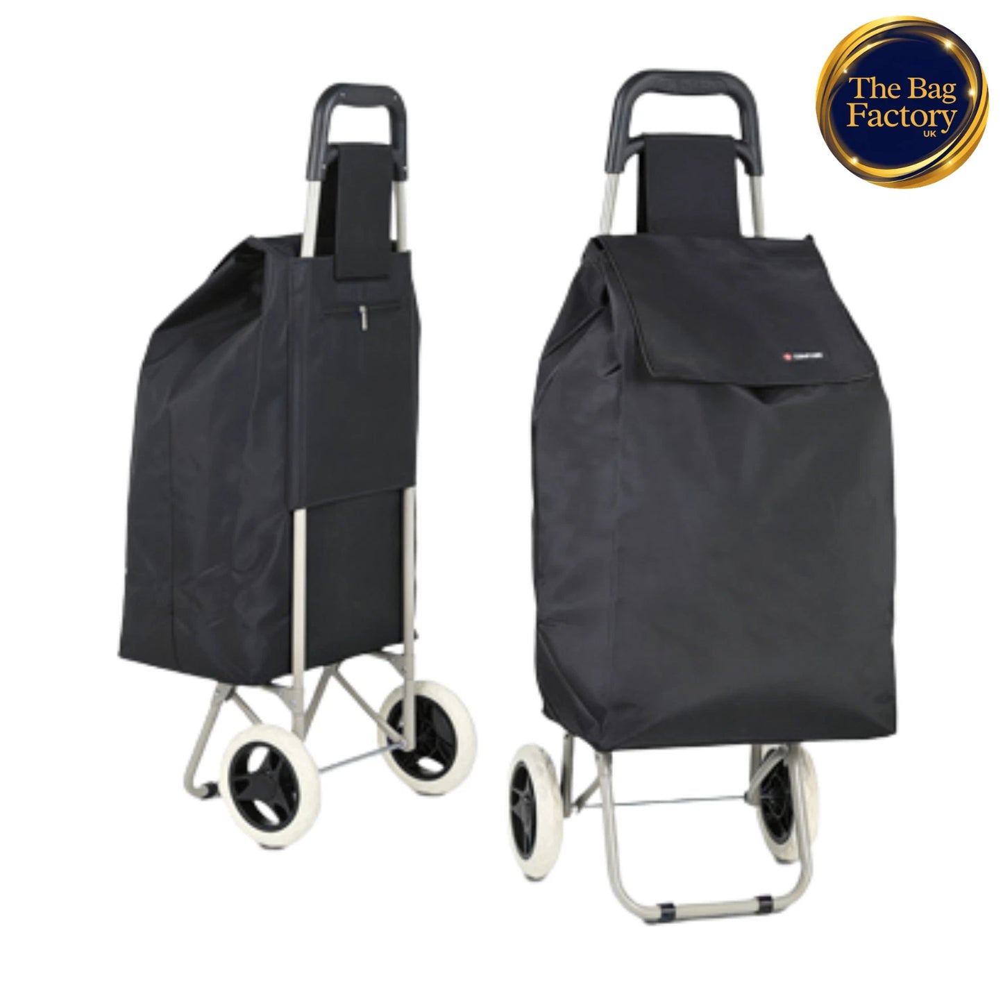 50L LARGE SHOPPING TROLLEY BIG WHEELS FOLDABLE GROCERY CART HEAVY DUTY BAG UK STOCK