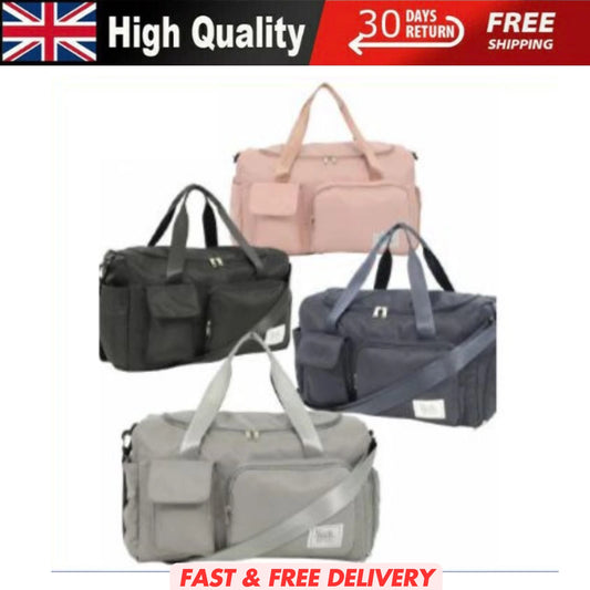 WEEKEND OVERNIGHT GYM HOLDALL UNDER-SEAT CABIN TRAVEL LUGGAGE BAG 45X20X31CM UK STOCK